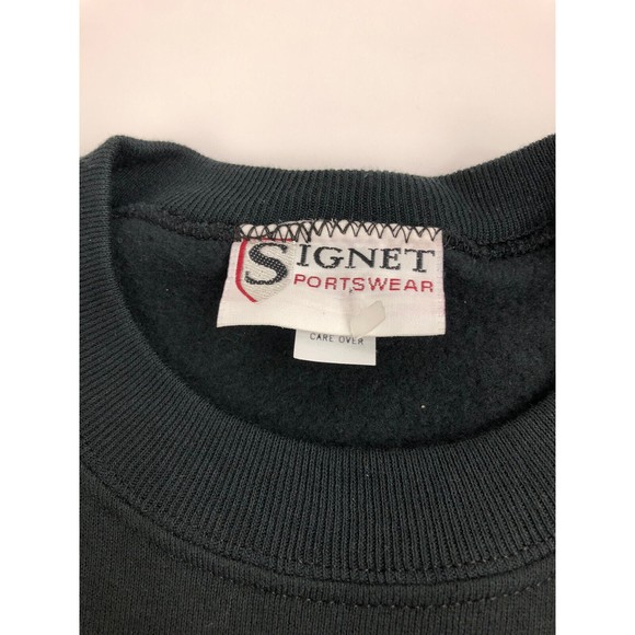 Vintage Signet Label Black MAINE - Pine Point Sweatshirt 1993 new old stock XL - Picture 5 of 7